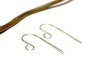 Handmade Organic Artisan Findings .925 Sterling Silver Earrings Ear Wires for Jewelry DIY Making Findings Wire Wrapped Earrings Handmade