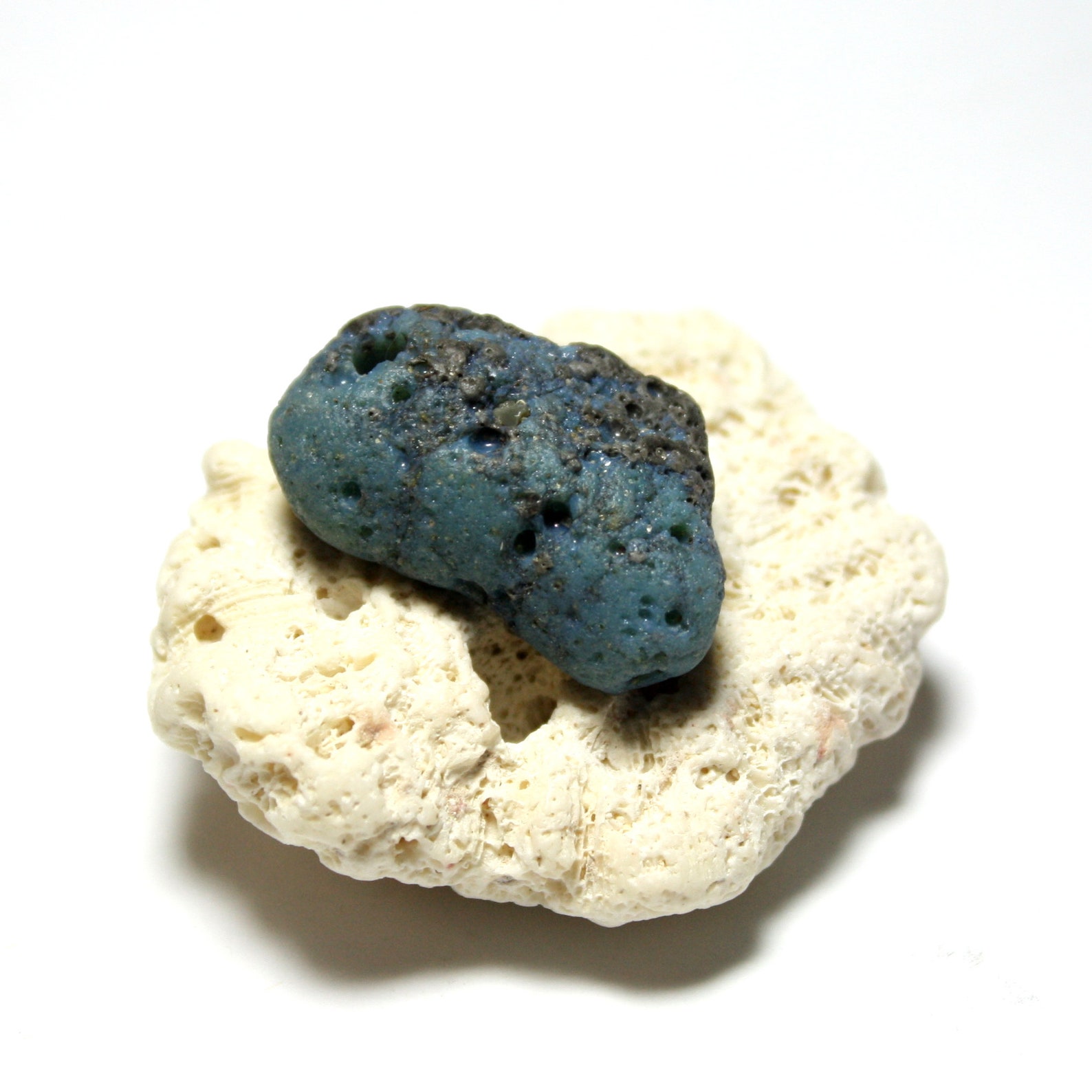 Blue Slag Glass Stone Lake Michigan Slag Glass Leland Blue Etsy
