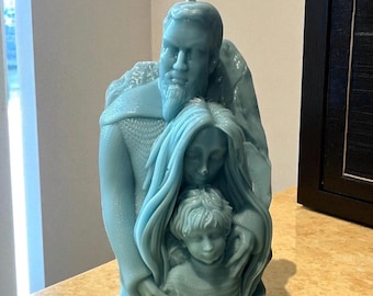 Handmade Beeswax Family Talisman Candle: Sculptural Unity Art