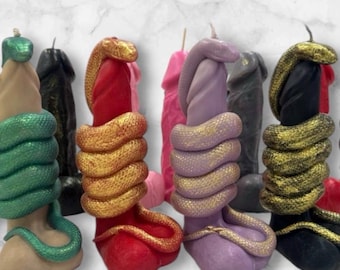Snake Wrapped Novelty Candle - Unique Decorative Candle