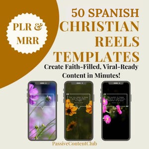 50 Spanish Christian Reels for Social Media, PLR, Faith Reels, Christian Content Creator, Religious Reels, Faith Reels