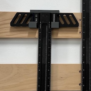 GoingMake T Square Holder for French Cleat Wall – Woodworking Square Organizer – French Cleat Tool Storage – Shop Organization Accessory