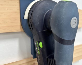 Soporte para lijadora Festool: soporte de pared con abrazadera francesa y perilla de bloqueo