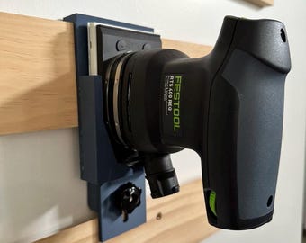 Soporte para lijadora Festool RTS 400: montaje con abrazadera francesa con bloqueo, impreso en 3D