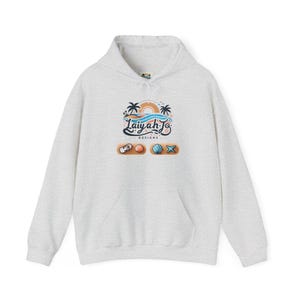 Beach Vibes Unisex Hoodie, Coastal Sweatshirt, Summer Gift, Vacation Attire, Ocean Lover Apparel, Tropical Design
