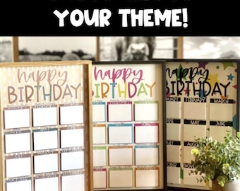 Custom Birthday Whiteboard Sign: Teacher Classroom Decor