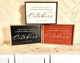 Burnt Orange Fall Wood Sign: October Home Decor
