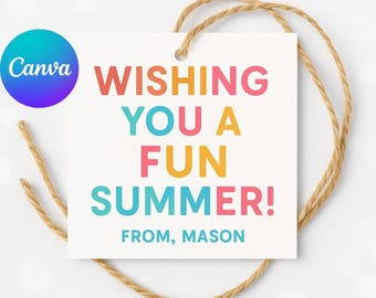 Editable Teacher Appreciation Gift Tags: Printable Thank You Template (Canva)