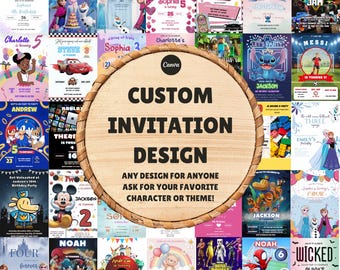Custom Birthday Invitation: Made To Order, Personalized Design (Digital Download)