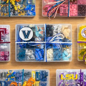 Custom School Celebration Candy Snackle Box with School Colors