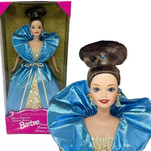 Vintage Barbie Doll 1997 BLUE STARLIGHT. Special Edition Mattel #17125. Brunette Foreign Market French Étoile du Soir. SEALED Box.