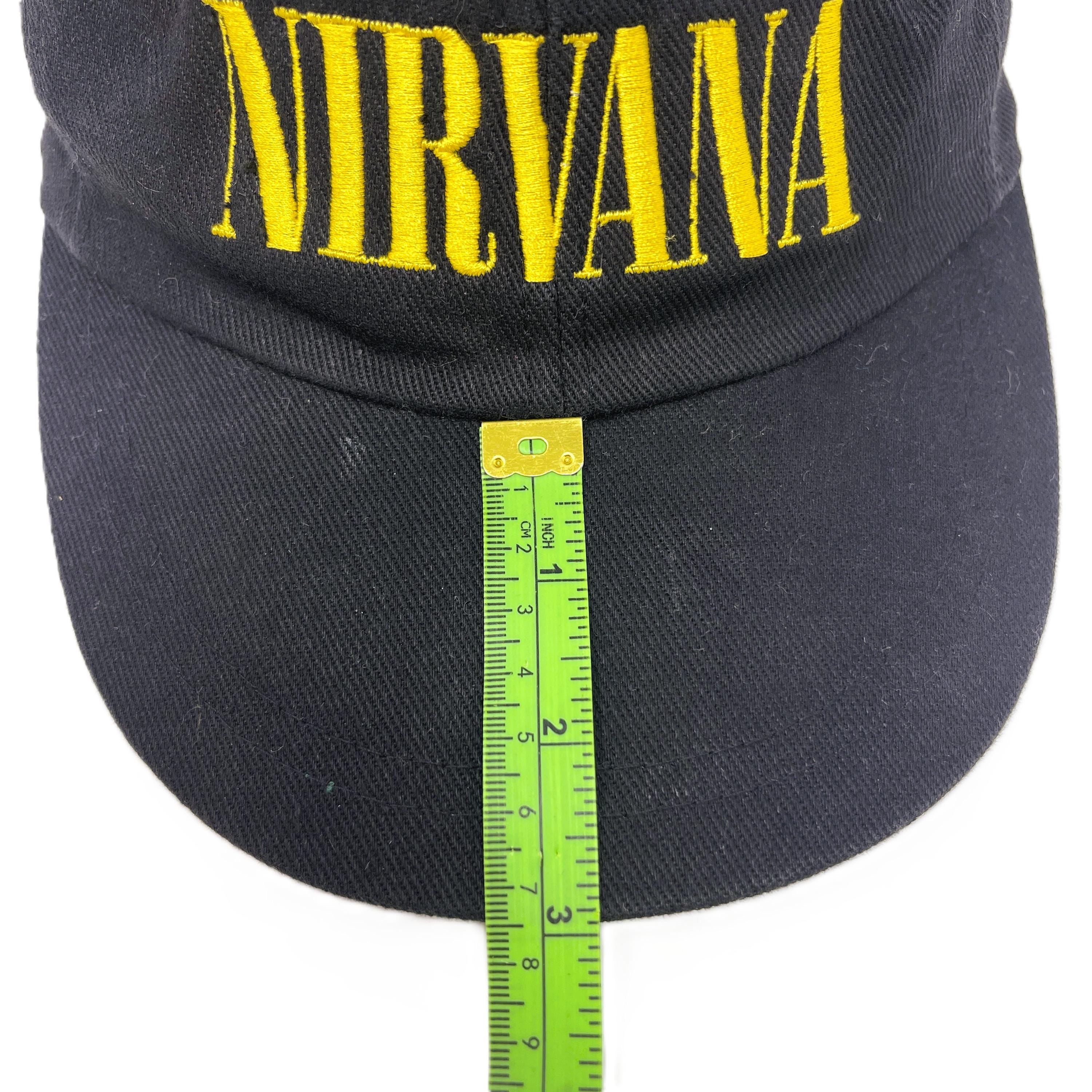 1994 Vintage NIRVANA Hat Leather Strapback KP CAPS. Grunge Rock