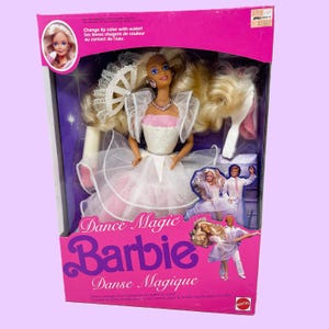 Vintage BARBIE Doll 1989 DANCE MAGIC Mattel #4836. Superstar Era. Foreign Market French Danse Magique. Sealed Box.