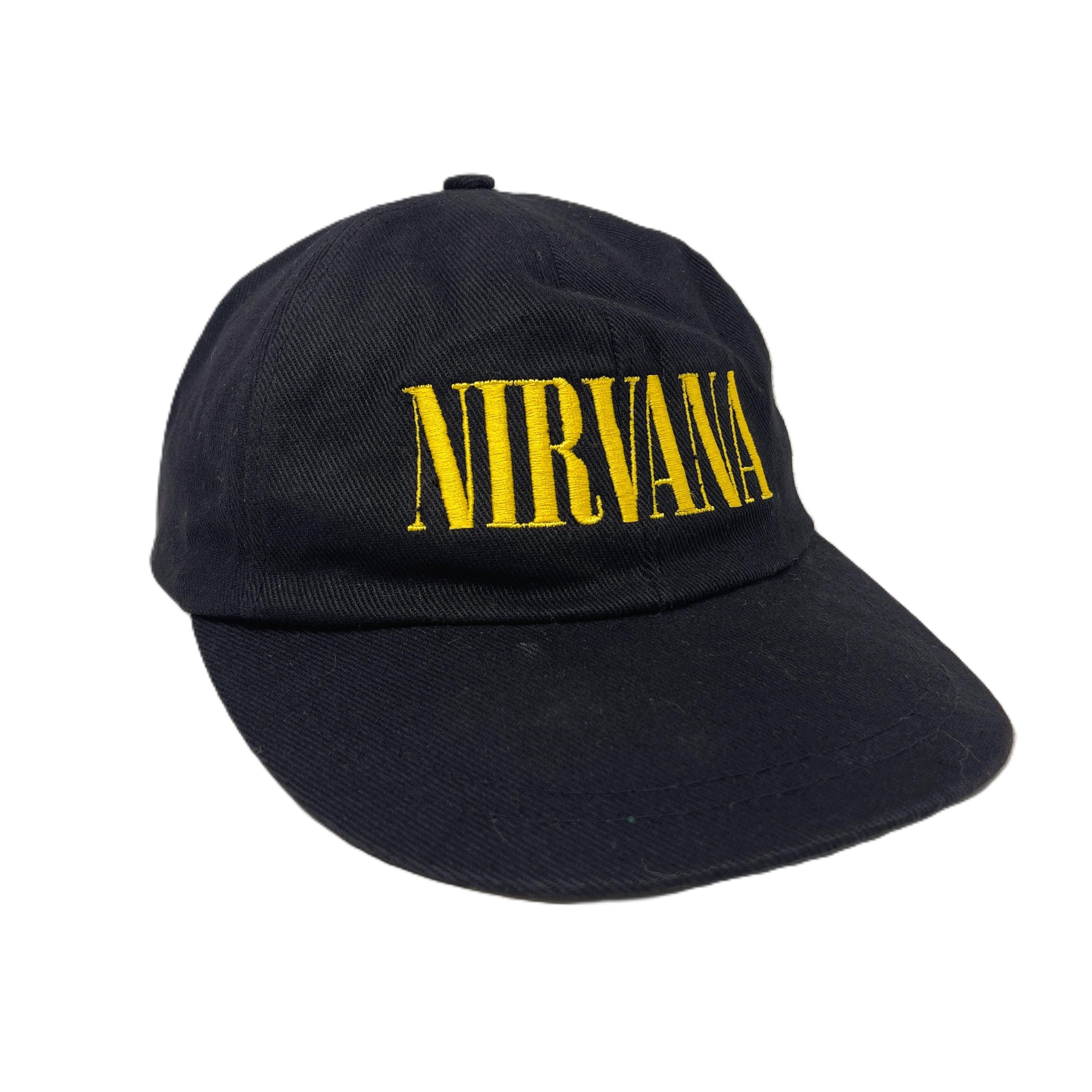 Vintage 1994 NIRVANA Hat Leather Strapback KP CAPS. Grunge Rock