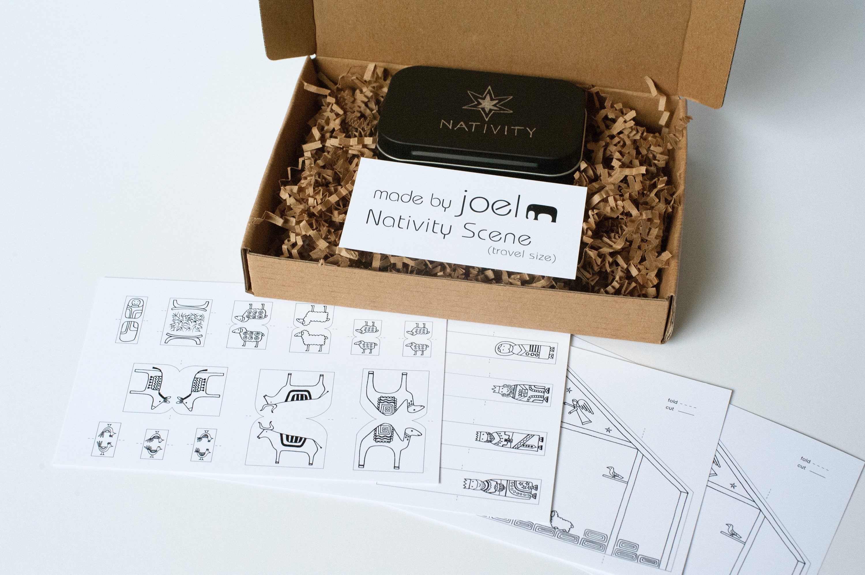 Nativity Scene Paper Craft Kit - Etsy