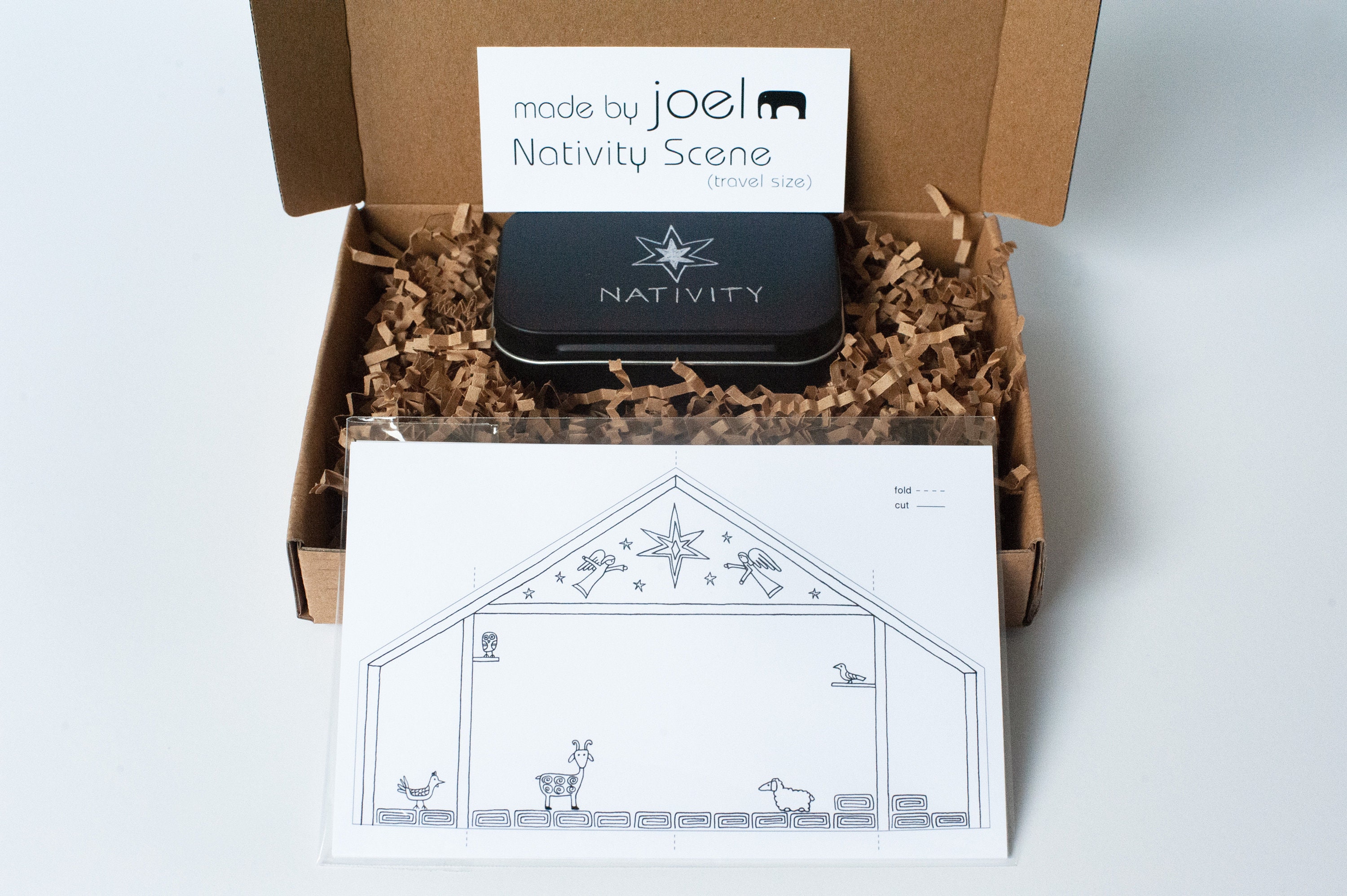 Nativity Scene Paper Craft Kit - Etsy