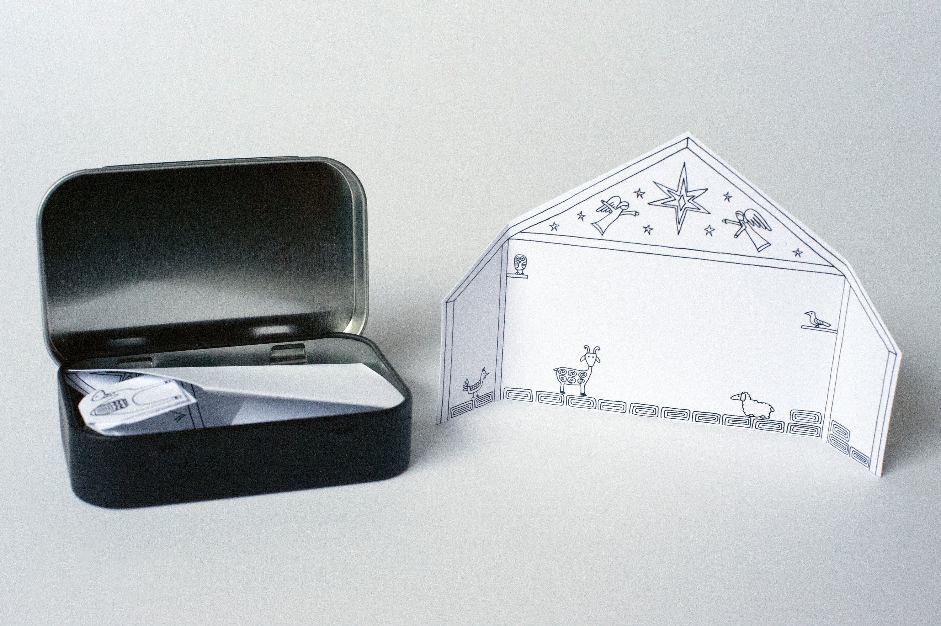 Nativity Scene Paper Craft Kit - Etsy