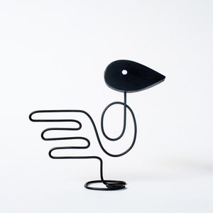 Bird Wire Sculpture Black
