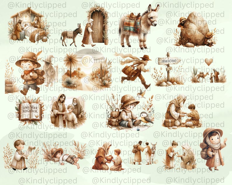 Bible Story Clip Art – the Good Samaritan Parable for Kids | Sunday ...