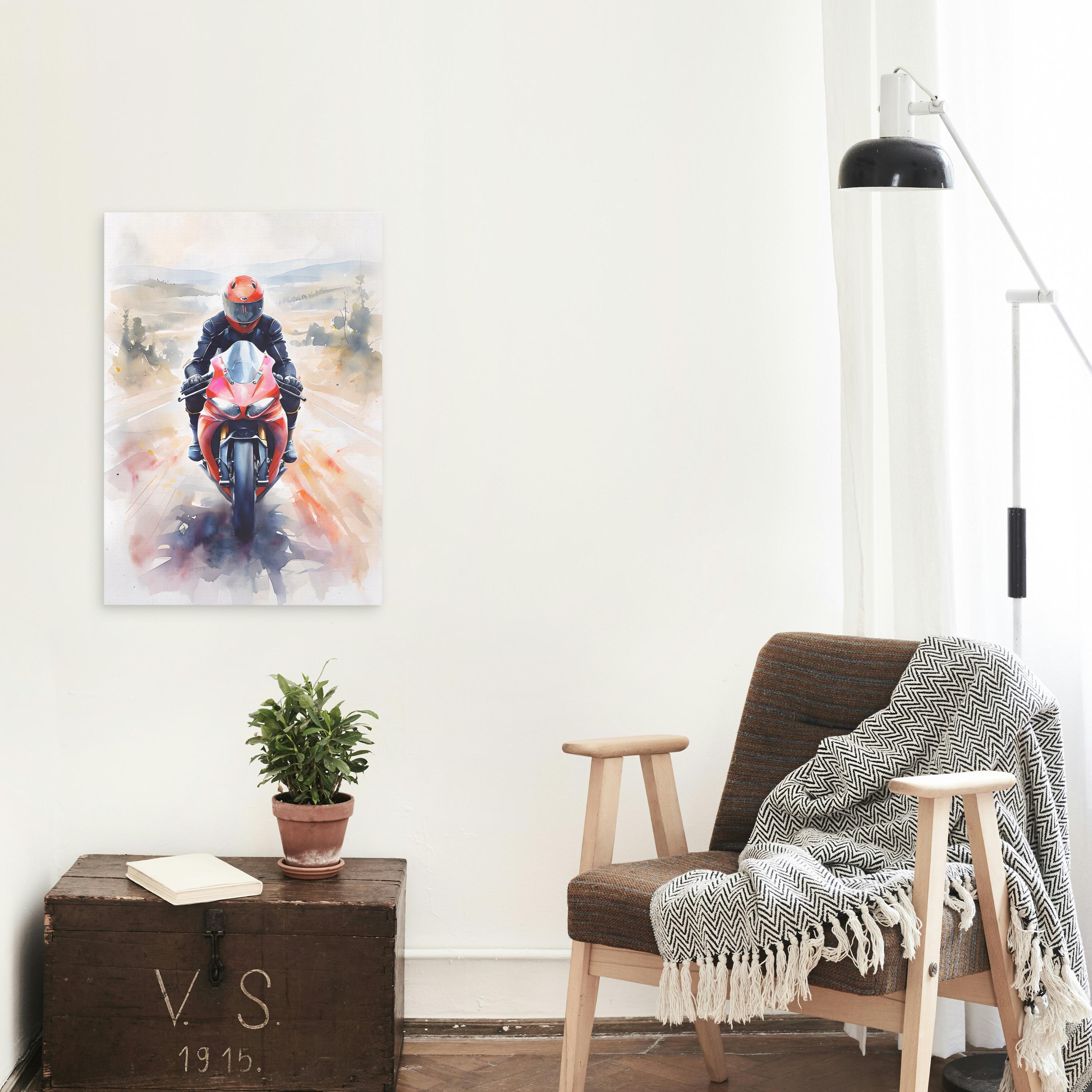 Watercolor Sport Motorcycle Rider Art Print – Digital Download - Etsy