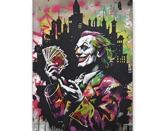 Joker Canvas Art: Street Style Pop Culture Wall Decor
