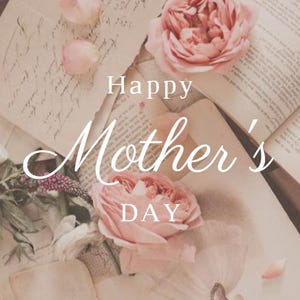 Mother&#39;s Day Card Digital Download - Floral Design - Instant Download