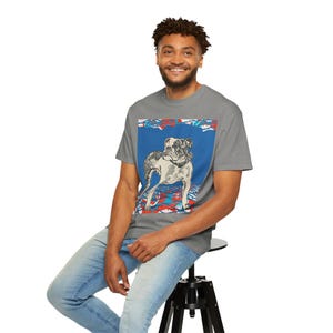 Bold Bulldog Graphic T-Shirt, Animal Lover Tee, Dog Dad Gift, Casual Wear, Beach Shirt, Unique Graphic Apparel, Pet Enthusiast Merch