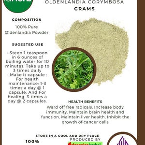 50 g - 500 g Organic Pure Powder Of Oldenlandia Corymbosa Rumput Mutiara 100% WildCrafted Fresh Natural Herbs spices herbal Organic