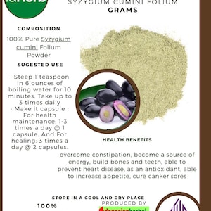 Organic Jambolan Bark Powder: Wildcrafted Java Plum Spice