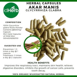 Organic Licorice Root Capsules: Wildcrafted Herbal Supplement