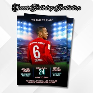 Kylian Mbappé verjaardagsuitnodiging sjabloon van elke leeftijd bewerkbare voetbaltrui uitnodigen 1e verjaardag uitnodigingskaart Instant verjaardagskaarten downloaden