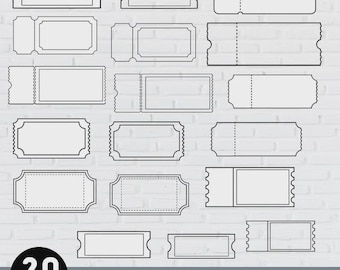 Ticket SVG Bundle: Event Ticket Template, Coupon Cut File (Digital Download)