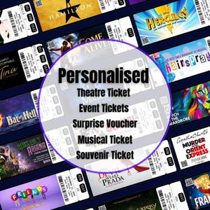 Personalisiertes Event Ticket | Theaterkarte | Überraschungsgutschein für Konzert, Comedian, oder Live Show | Souvenir & Memorabilia Ticket DIGITAL