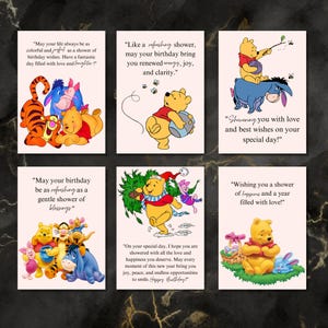 Klassieke Winnie de Poeh-citaatbundel – 12 directe downloads van 5 x 7 inch voor babyshower, verjaardag of feestdecoratie – directe download