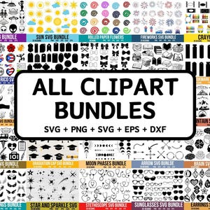 Whole Shop Bundle - Kommerzielle Nutzung | Unbegrenzter lebenslanger Access Pass | Aquarell Clipart, Sublimationsdesigns, Mega Clipart Bundle