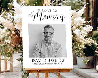 Personalized Funeral Welcome Sign: Celebration of Life Memorial Poster