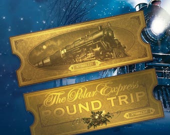 Personalized Polar Express Ticket: Editable North Pole Design (Digital Download)