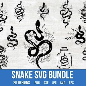 Snake Svg-bundel, Snake Clipart, Snake Png, Snake Vector, Animal Svg, Reptile Svg, Snake Cut-bestand, Celestial Svg, Digitale Download