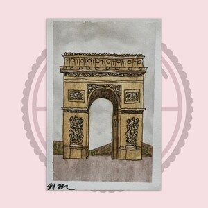 Watercolor Postcard - Paris, France