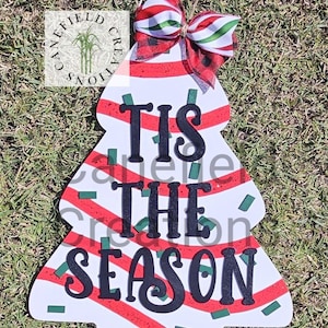 Christmas tree cake door hanger