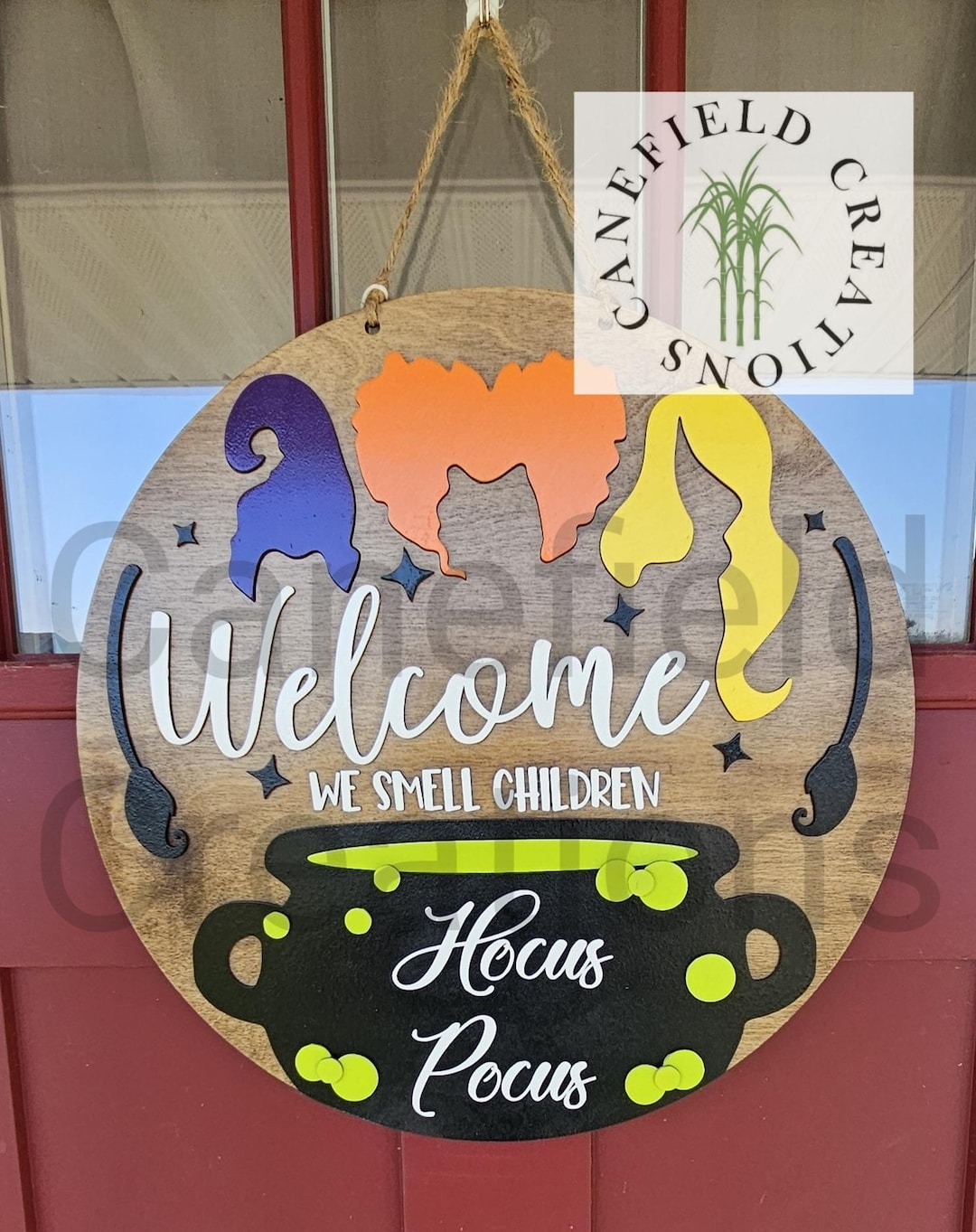 Hocus Pocus Cauldron Door Hanger: Witchy Halloween Front Door Decor - Etsy