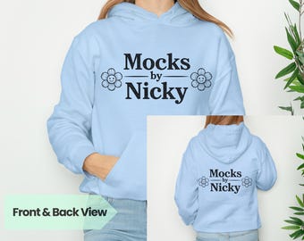 Gildan 18500 Hellblauer Hoodie Mockup, Front & Back (Digitaler Download)