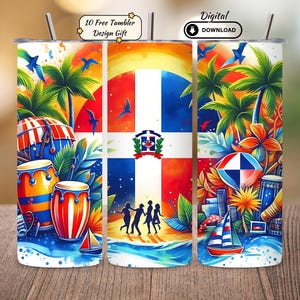 Dominikanische Republik Becher Design: Island Vibes PNG (Digital Download 24x21 cm