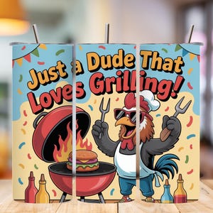 Dad Tumbler Wrap, Chef Tumbler PNG, Funny BBQ Grill Master 20oz Skinny Sublimation, Father’s Day Gift, Cooking Digital Download