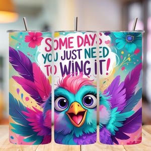 Sarcastic Birds Tumbler Wrap: Funny Animal Sublimation Design (Digital Download)