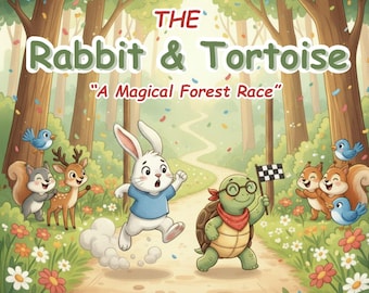 The Rabbit and the Tortoise: 15-Page Printable Kids Book (Ages 3-7)