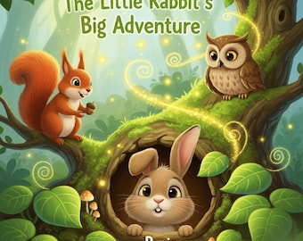 Livre électronique pour enfants Les aventures du petit lapin : histoire du coucher pour les enfants (téléchargement numérique).