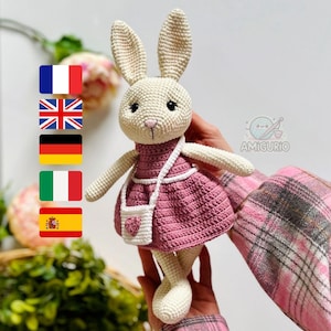 Amigurumi Kaninchen Häkelanleitung – Schritt-für-Schritt PDF Tutorial, Einfaches Häschen