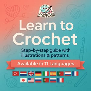 Leren Haken voor Beginners – Stapsgewijze Gids met Illustraties (PDF) | Eenvoudige Haakpatronen & Technieken | Directe Download