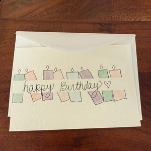cartão de aniversário aquarela